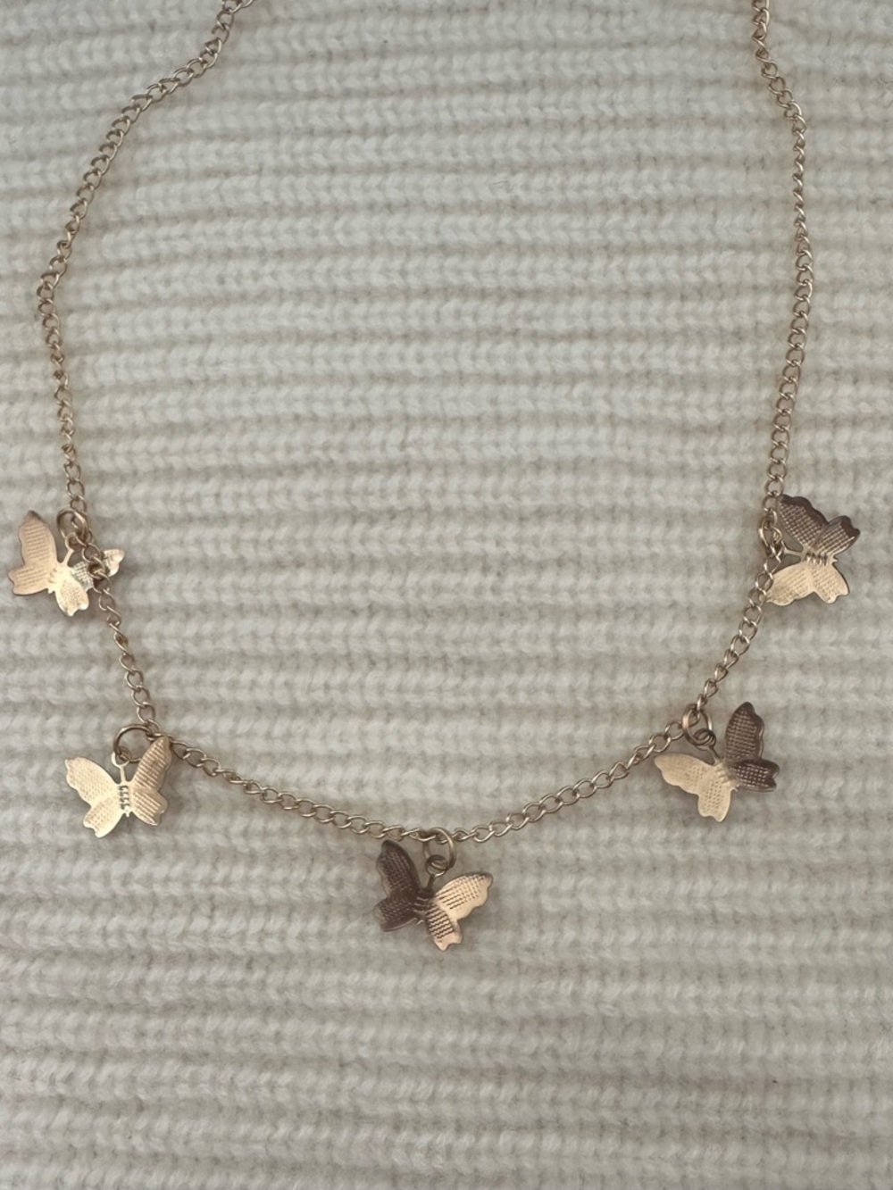 Butterfly gold necklace